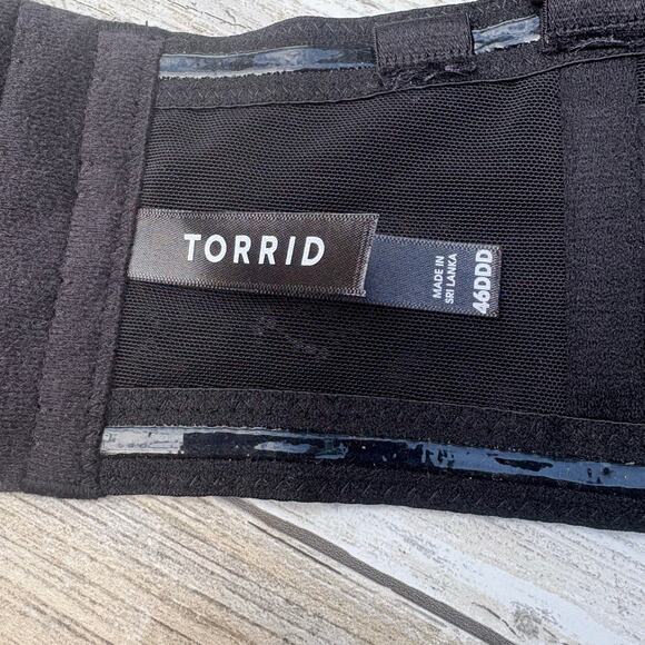 TORRID Bra NWT Sz 46DDD Black Bombshell Everyday Lace Strapless Push Up Padded - Picture 13 of 14